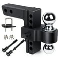 thumbnail image 1 of Adjustable Trailer 6 inch Drop Hitch Ball Mount,12500lbs GTW Fits 2 inch Receiver,Aluminum Tow 2" & 2-5/16" Balls Hitches with 2 Anti-Theft Pins Locks, 1 of 9