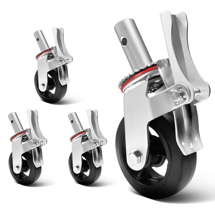 Metal Brake Rack 6 Inch All-Purpose Casters, Dual Brake Secure Mobility, Industrial ...