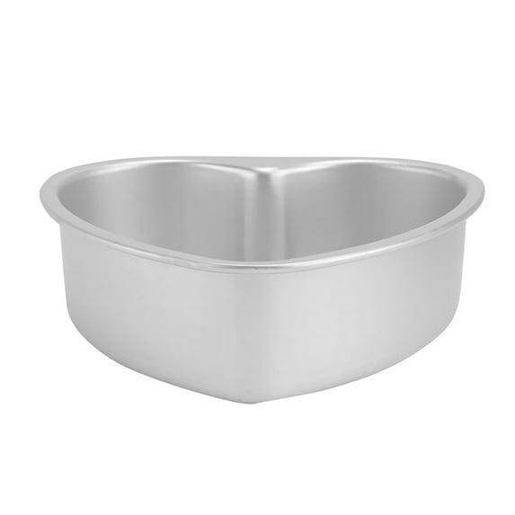 6 Inch Aluminum Heart Shaped Cake Pan Heart Cake Pan with Removable Bottom for Baking DIY Mould Tool for Kitchen Birthday Wedding Easy Clean White