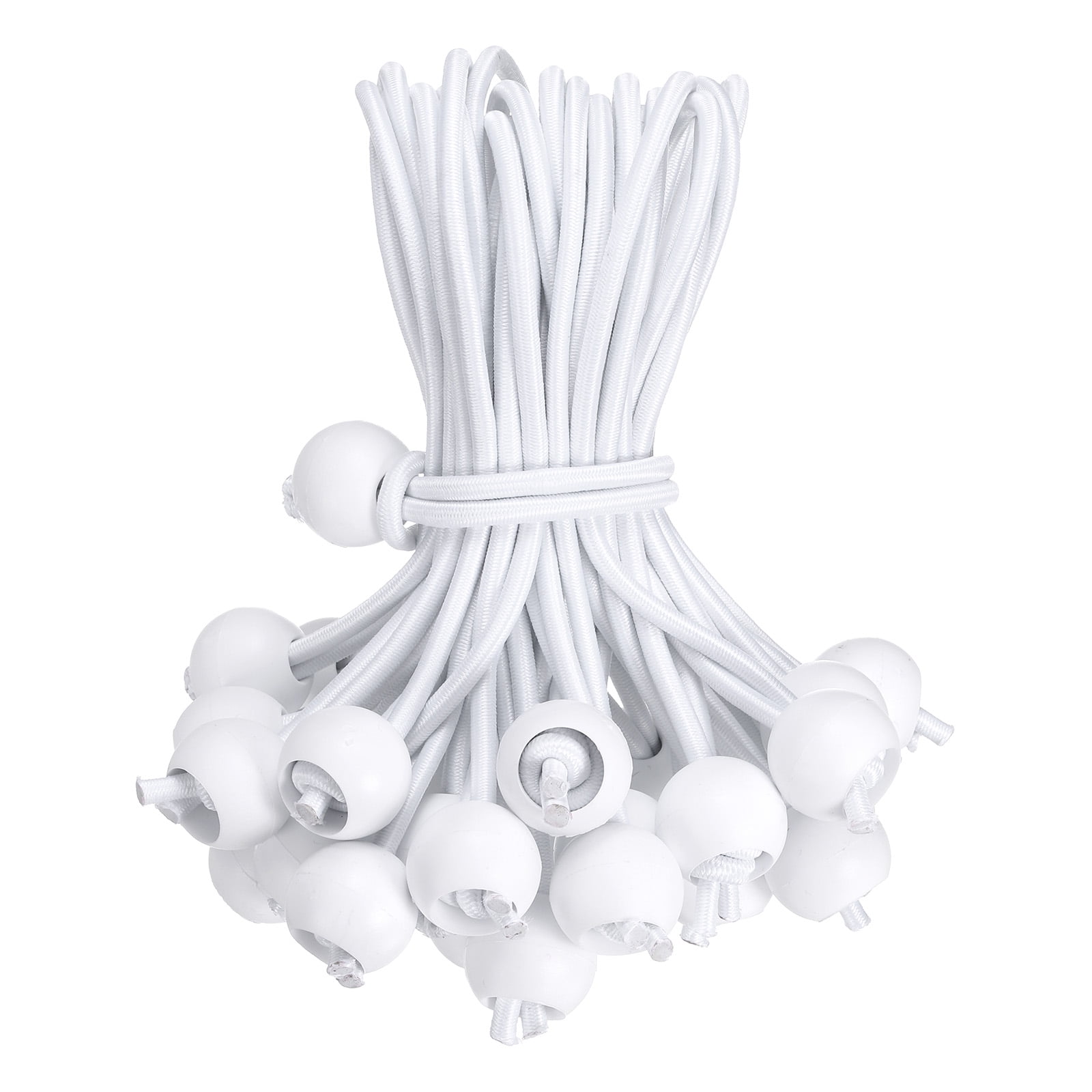 6 Inch Balls Bungee Cords, 60 Pcs Bungee Cords with Balls Elastic Tarp Tie Downs for Tents