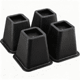 thumbnail image 1 of 6 Inch Bed Risers, Heavy Duty Furniture Risers for Desk, Chair, Table or Sofa, Couch Lift Risers 4 pack Black, 1 of 6