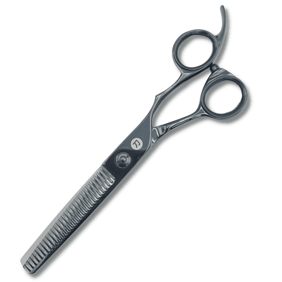 6 Inch Black Hair Thinning/Texturizing Shears - Japan 440C Stainless Steel - Saki Shears Katana for Professional Barbers and Stylists