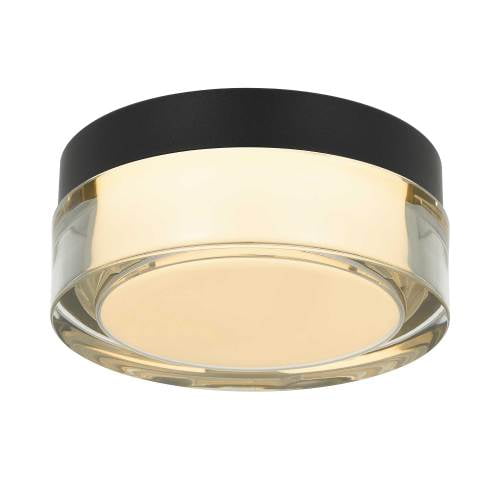 6-Inch Black Integrated LED Flush Mount Ceiling Light, Modern Low Profile Round Lamp for Home