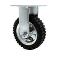 thumbnail image 1 of 6 Inch Black Pneumatic Wheel Rigid Caster Service Caster Brand, 1 of 2