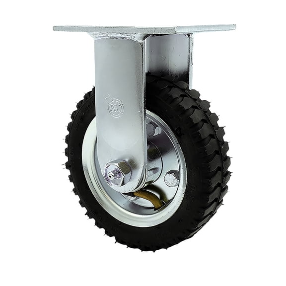 6 Inch Black Pneumatic Wheel Rigid Caster Service Caster Brand