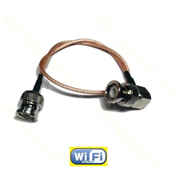 6 Inch Bnc Male Plug To Bnc Male Angle Jumper Pigtail Cable Rg316 Low Loss Usa