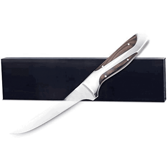 6 Inch Boning Knife | German Forged High Carbon Steel Fillet Knife | Kitchen Knife For Boning, Filleting, & Trimming | Butcher Knife with Ergonomic Quad-Tang Pakkawood Handle & Gift Box