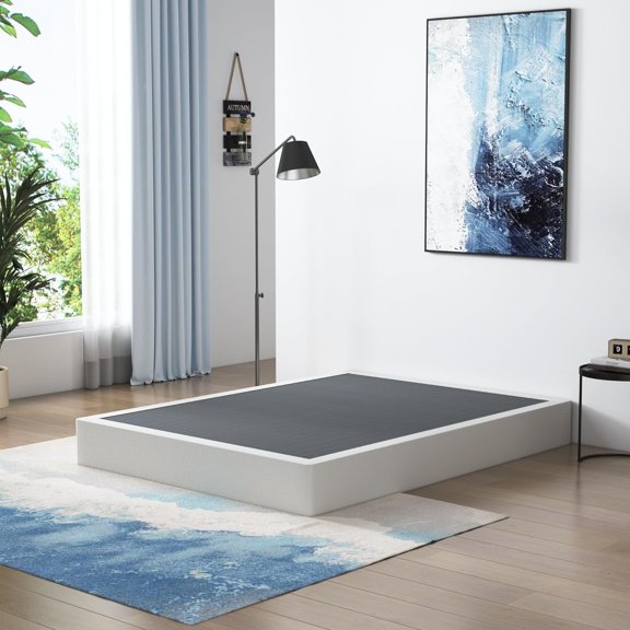 6 Inch Box Spring California King Size Bed Base,Heavy Duty Metal Mattress Foundation with Fabric Cover 3000 LBS, Easy Assembly