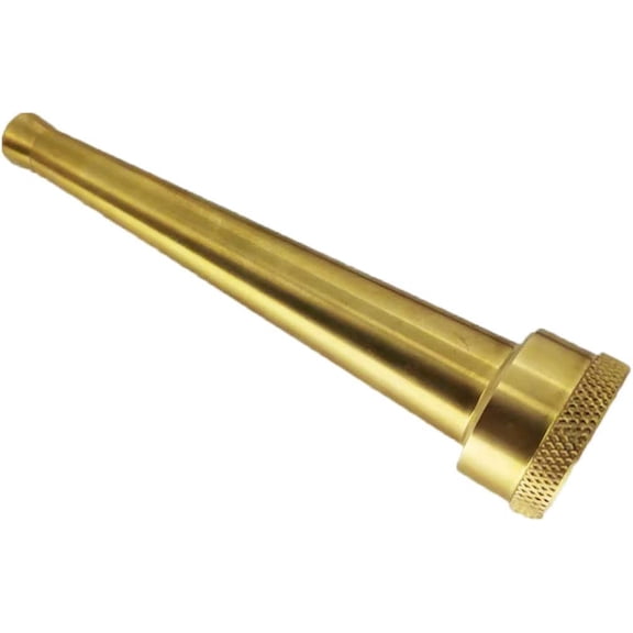 6 Inch Brass Garden Water Hose Nozzle Jet, 3/4 Inch Thread Inlet, 7 GPM 80 PSI, High Pressure Heavy Duty PowerBlast Super Sweeper for Clean Clutter, Roads, Yard, Vehicles, Deck
