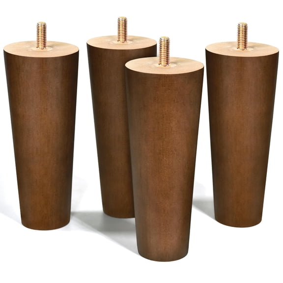 6 Inch Brown Wooden Furniture Legs Set Of 4 For Sofa Couch Cabinet Dresser