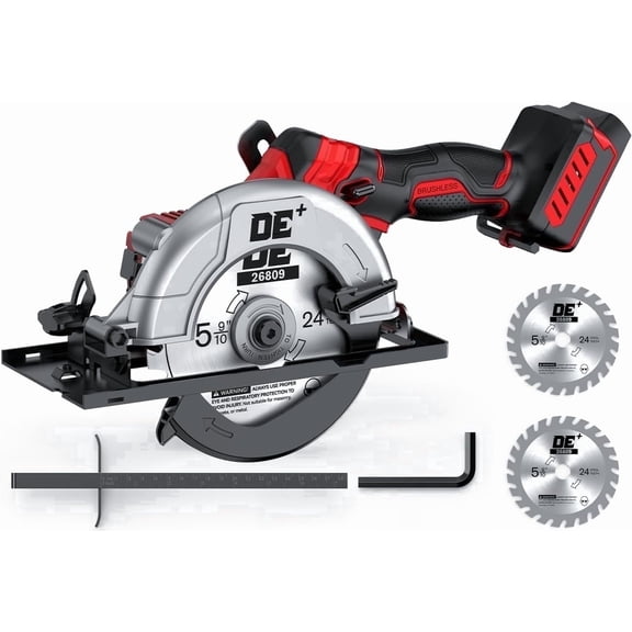 18V Brushless Cordless 6 inch Circular Saw, 5900 RPM Variable Speed,for Milwaukee M18 Battery (Bare Tool)