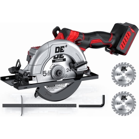 18V Brushless Cordless 6 inch Circular Saw, 5900 RPM Variable Speed,for Milwaukee M18 Battery (Bare Tool)