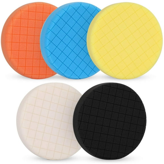 6 Inch Buffing Polishing Pads 5Pcs for Backing Plate, Compound Sponge Car Buffer Polisher Compounding, and Waxing
