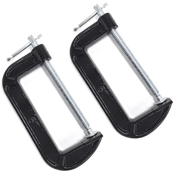 6 Inch C-Clamp Set, 2-5/8 Inch Throat Depth Heavy Duty Steel C Clamp Industrial Strength C Clamps for Woodworking, Welding, and Building(2PCs)$$Tools & Hardware Other