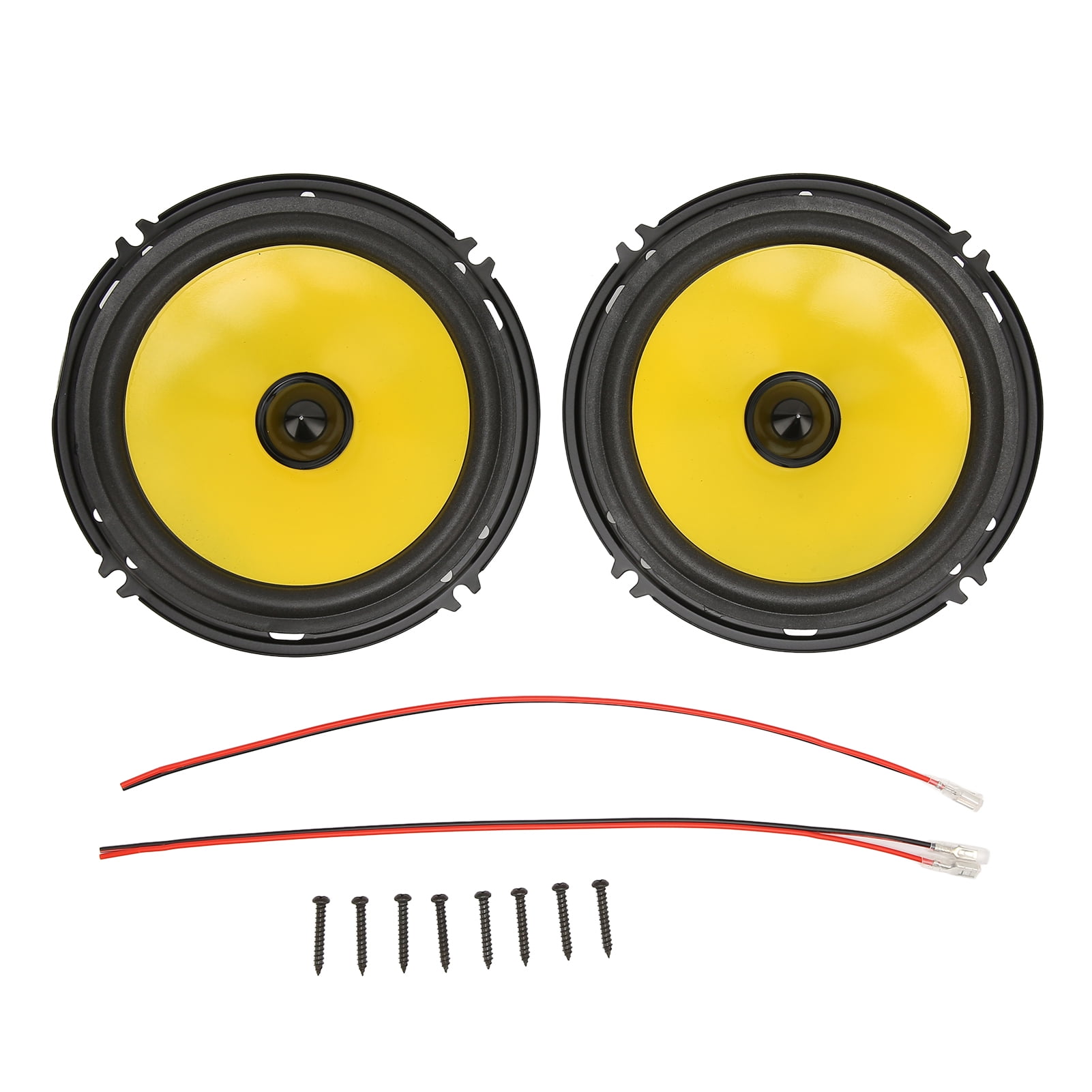 6Inch Car Door Speakers, 2pcs Coaxial Stereo Speakers, 600W Power Handling, Treble and Bass