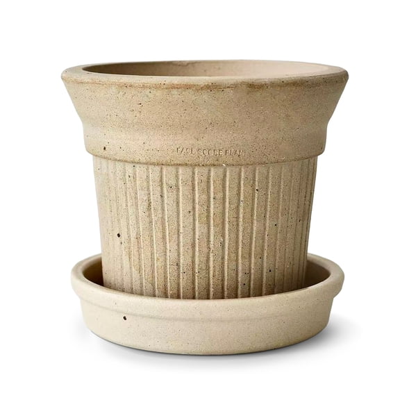 6 Inch Ceramic Planter with Saucer Unglazed Terracotta Pot with Drainage Hole Rustic Weather-Resistant Plant Pot for Indoor Outdoor Use, Ideal for Home Office Patio Garden