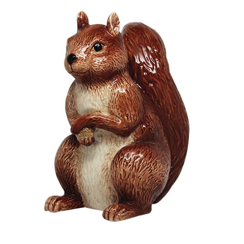 Squirrel Ceramic Coinbank / リス 貯金箱 PTC 6 Inch Ceramic Squirrel Savings Piggy/Coin/Money Bank, Brown