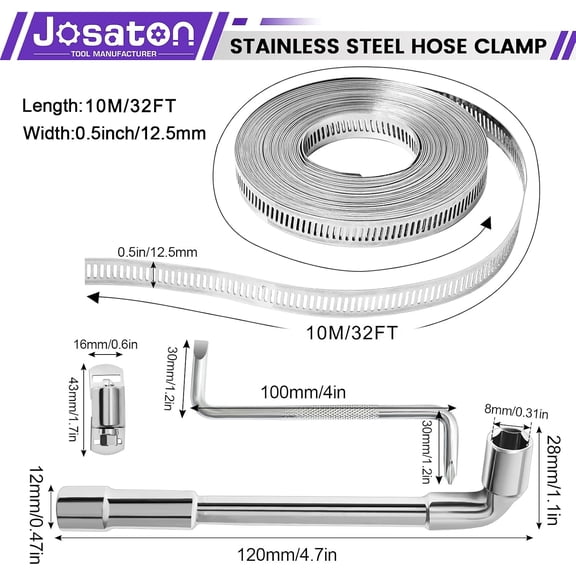 6 Inch Chimney Pipe Support Bracket for Single Wall Pipes, Adjustable Stainless Steel Vent Wall Mount Strap, Stove Pipe Clamp Hanger Holder, Stove Flue Liner Installation, Fireplace Vent Secure