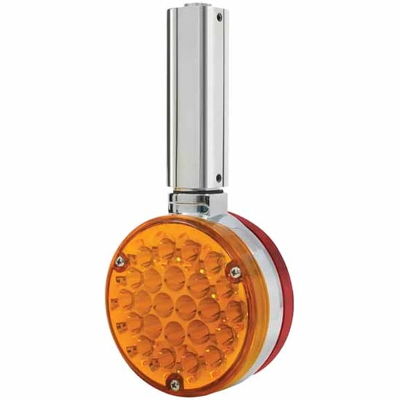 6 Inch Chrome Pedestal Light Extension W/ SS Mirror Clip