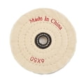 thumbnail image 1 of 6 Inch Cloth Buffing Polishing Wheel 1/2In Polish Grinder White Pad Flannel, 1 of 8