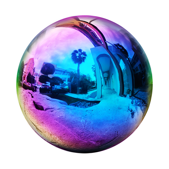 6-Inch Colorful Stainless Steel Gazing Ball – Vibrant Mirror Sphere for Home, Garden, Patio, Outdoor or Indoor Decor