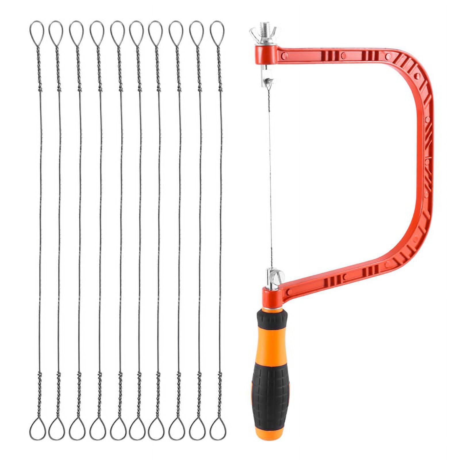 6Inch/ 5Inch Coping Saw Hand Saw, Fret Saw Coping Frame and Extra 5 Pcs  Replacement Blades Set for Woodworker Carpenter