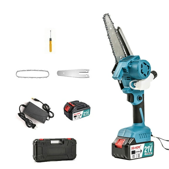 6-Inch Cordless Chainsaw, Lithium-ion Portable Handheld Electric Chain Saw for Wood Cutting and Outdoor Use