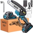 thumbnail image 1 of 6 Inch Cordless Mini Chainsaw, Handheld Electric Chainsaw with Optional Battery and Charger, Portable Power Saw for Tree Trimming Yard Garden Maintenance, Ideal Christmas Gift for Men, 1 of 1