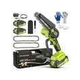 thumbnail image 1 of 6-Inch Cordless Mini Chainsaw Set - Lightweight Powerful DIY Garden Tool Father's Day Christmas Gift, 1 of 7
