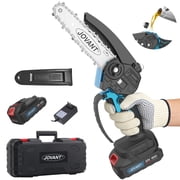 6 Inch Cordless Mini Electric Chainsaw, Handheld Portable Battery Powered Chainsaw with 1 Battery, Lightweight Power Saw for Tree Trimming, Branch Pruning, Wood Cutting, Gardening & Yard Work