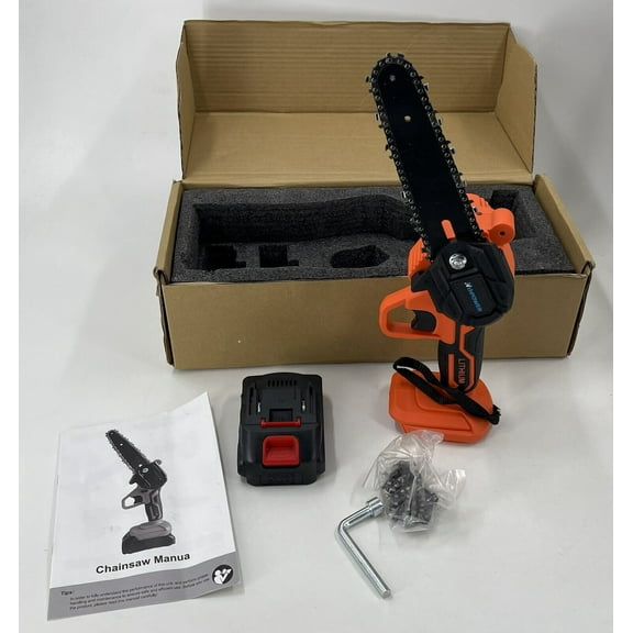 6'' Mini Electric Chain Saw Nth Power Cordless Handheld Sm Chainsaw **READ**