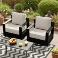 thumbnail image 1 of 6‑Inch Cushions Patio Furniture, Aluminum Frame Rocking Chairs, Set of 2, Water‑Resistant & Removable Cushion Covers, All‑Weather Outdoor Sectional for Deck,Patio, Garden, Balcony, 1 of 8