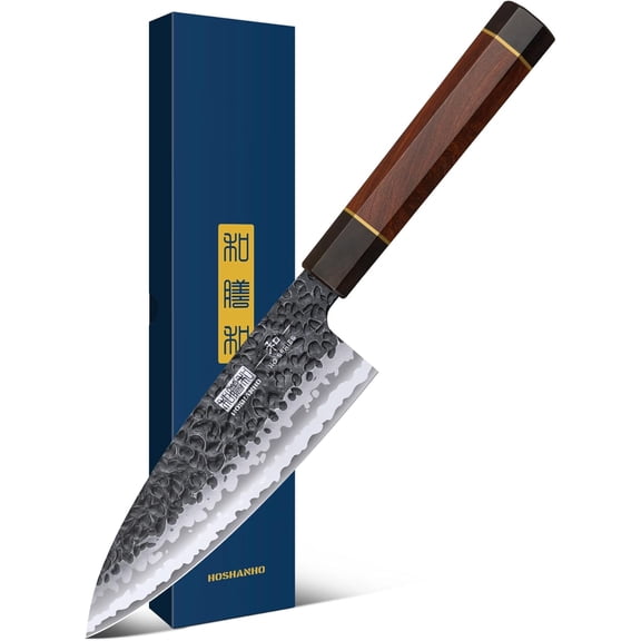 6 Inch Deba Knife, Japanese High Carbon Steel Kitchen Knife for Sushi Sashimi, Ultra Sharp Fish Fillet Knife with Ergonomic Rosewood Handle