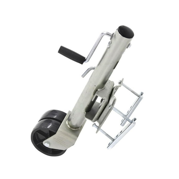6 Inch Double Solid Wheel Sidewind Round Swivel Trailer Jack With Bolt On Capacity 650KG Wheel Boat RV Parts Accessories ,Effortless Installation