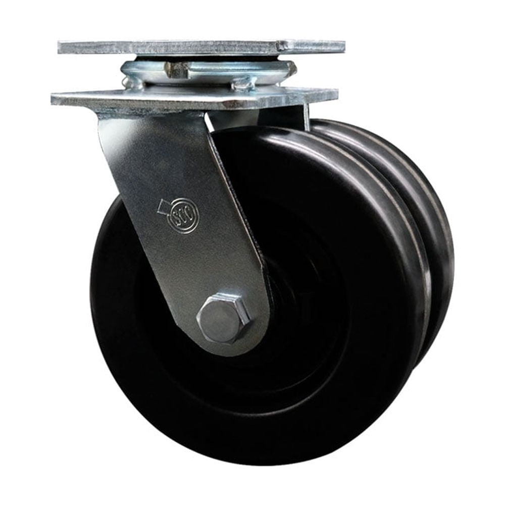 6 Inch Dual Phenolic Wheels Swivel Caster with Ball Bearing Service Caster Brand