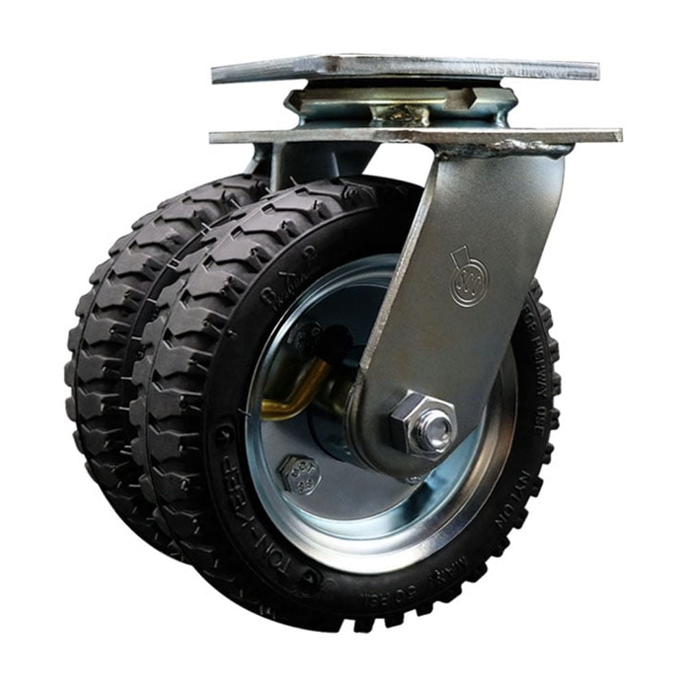 6 Inch Dual Pneumatic Wheels Swivel Caster with Ball Bearings SCC