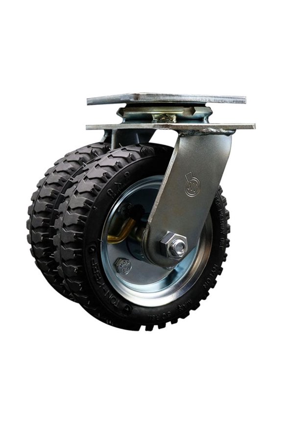 6 Inch Dual Pneumatic Wheels Swivel Caster with Ball Bearings SCC