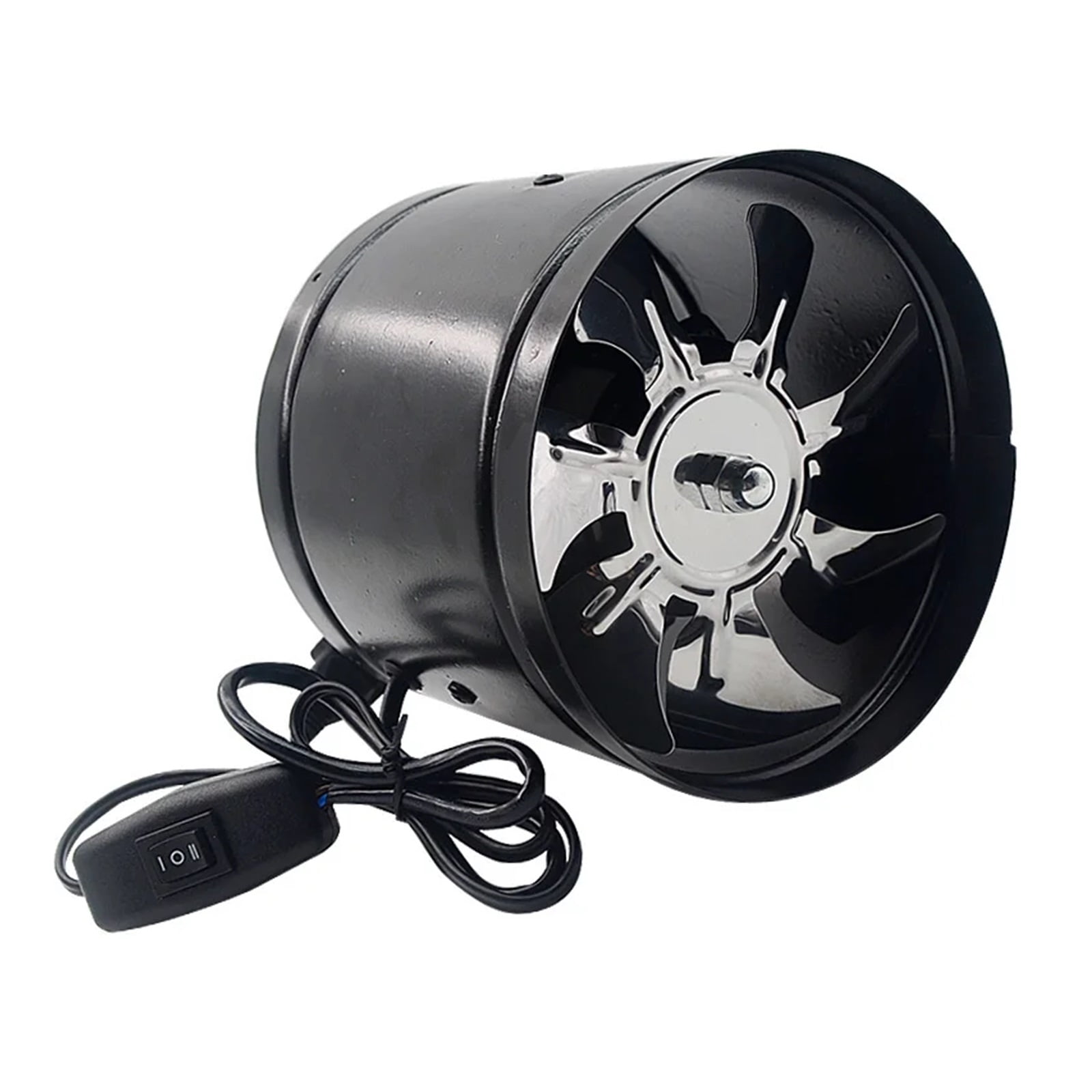 6 Inch Duct Booster Vent Fan Metal Inline Ducting Fan Exhaust Ventilation Duct Fan For Window Bathroom Toilet Kitchen 150-165mm ,High-Efficiency