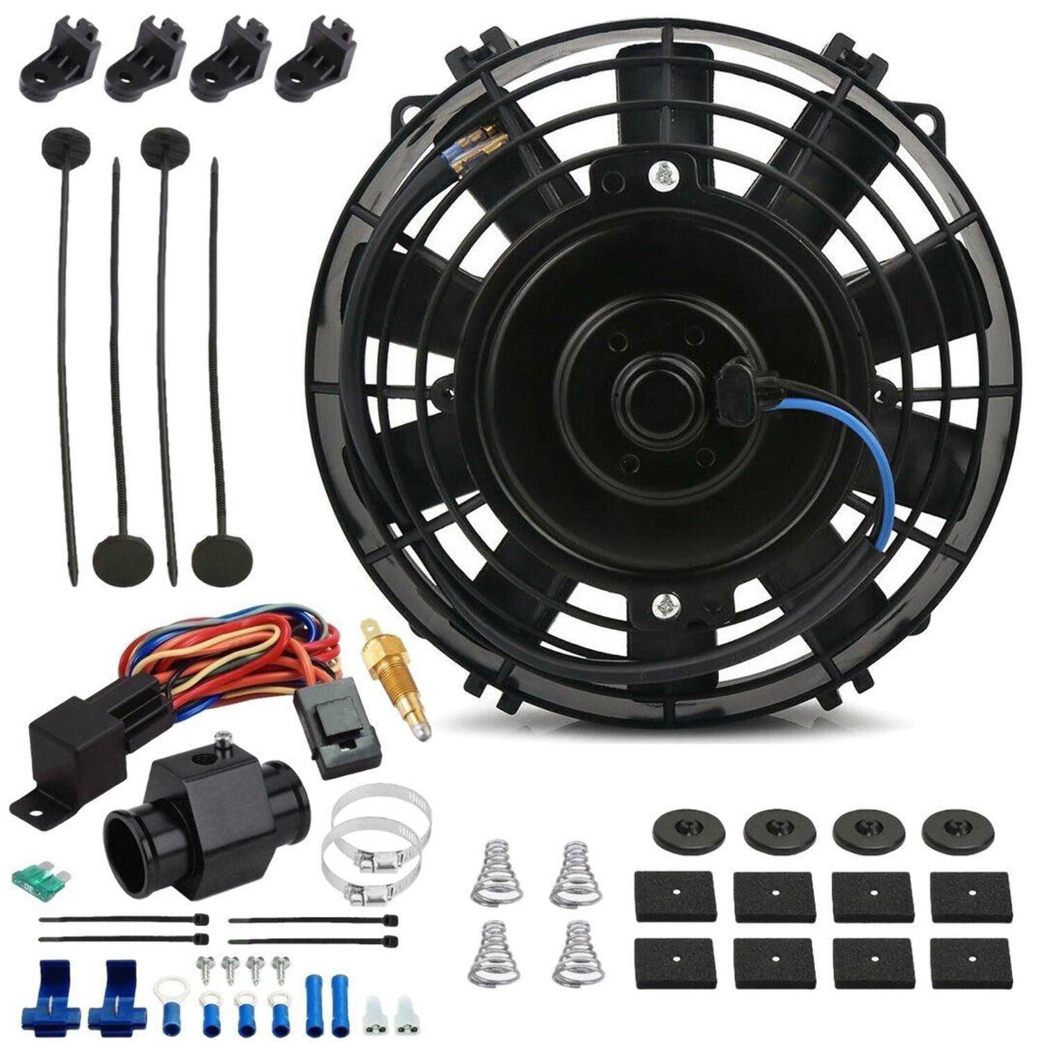 6 Inch Electric Cooling Fans Radiator Hose Grounding Temperature Switch ...