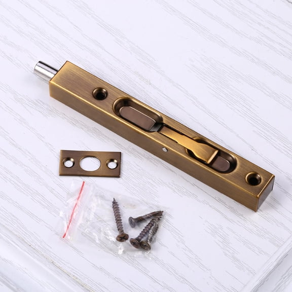 6 Inch Extended Stainless Steel Concealed Bolt Box Type Door Bolt Invisible Bolt Brass