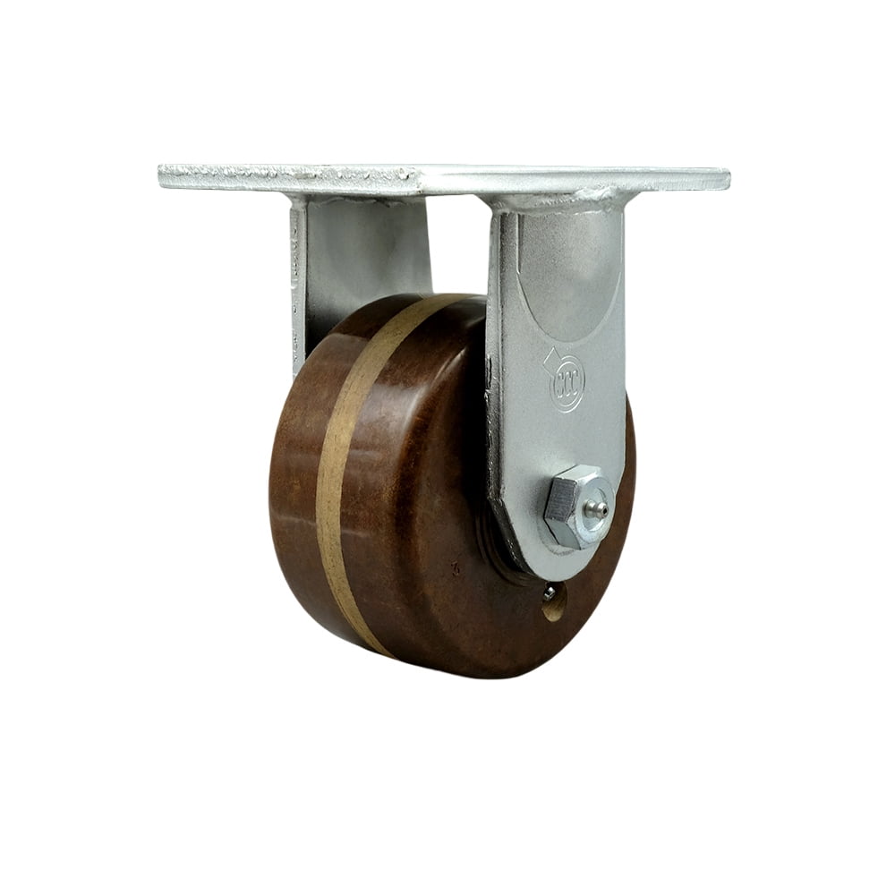 6 Inch Extra Heavy Duty High Temp Phenolic Wheel Rigid Top Plate Caster ...