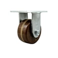 thumbnail image 1 of 6 Inch Extra Heavy Duty High Temp Phenolic Wheel Rigid Top Plate Caster SCC, 1 of 2