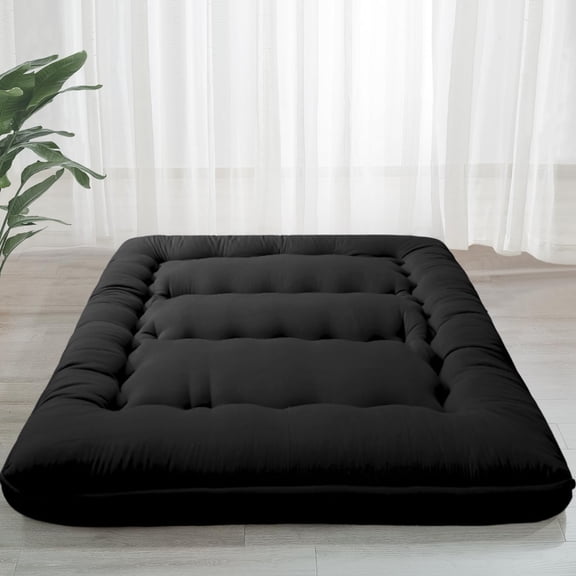 6 Inch Extra Thick Floor Mattress Futon Black Full Foldable Tatami Pad