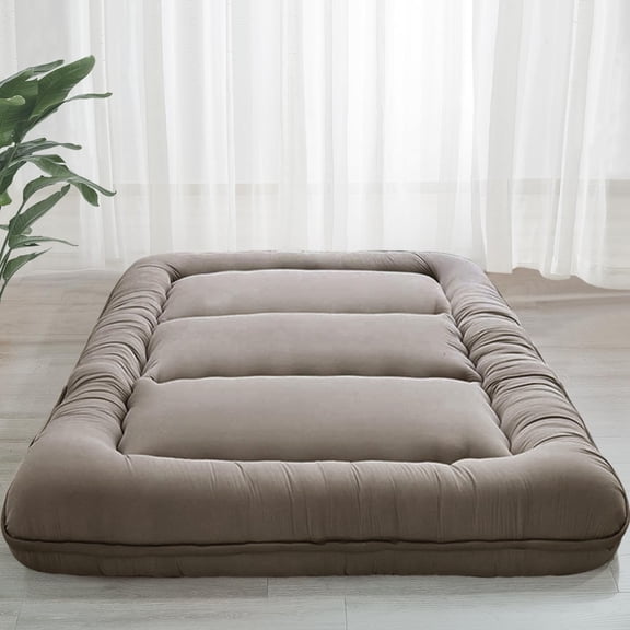 6 Inch Extra Thick Floor Mattress Futon Dark Grey Full Foldable Tatami Pad