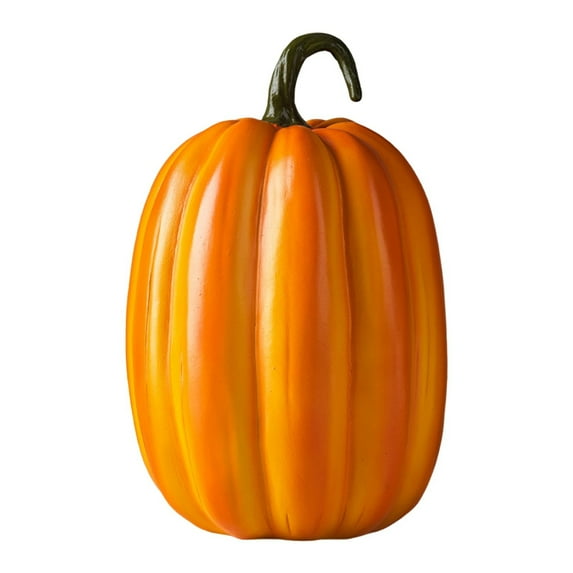 6 Inch Fake Pumpkin Resin Decoration – Realistic Artificial Halloween Pumpkin for Indoor/Outdoor Fall, Thanksgiving, and Harvest Décor – Lightweight & Unbreakable Craft Pumpkin