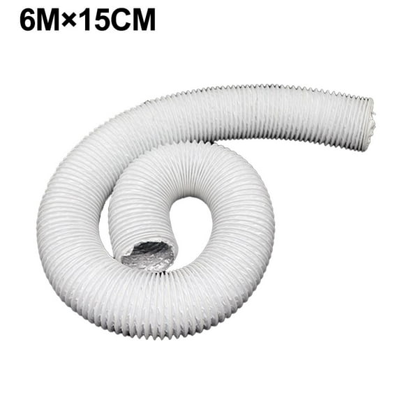 6 Inch Fan Pipe Flexible Pvc Aluminum Tube Exhaust Hose 6m Ventilation Duct
