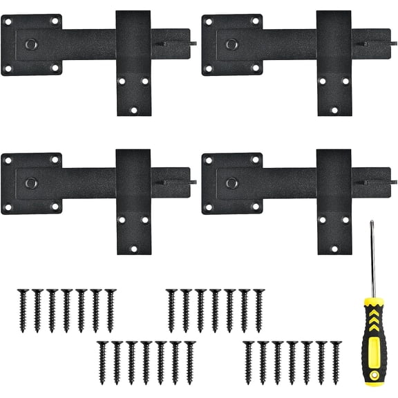 6 Inch Farm Flip Fence Gate Latch, 4 Pcs Heavy Duty Barn Door Latch Lock Hardware Outdoor Rustic Gate Lock for Barn, Shed, Sliding Doors, Cabinet