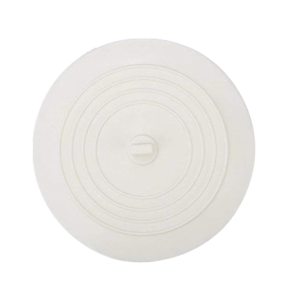6 Inch Flat Bathtub Stopper Flexible Rubber Drain Plug Anti Hair Clog Sink Stopper Tight Water Sealing Drain Cover for Bathroom Kitchen Laundry Basin,White