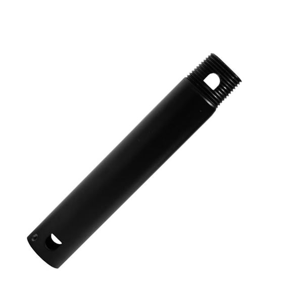 6-Inch Flat Matte Black Ceiling Fan Downrod - Matte Black - 6 in - Durable Accessory