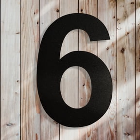6 Inch Floating House Number 6, Black Stainless Steel Metal Modern Anti-Rust Address Number for Outside Front Door, Mailbox, Yard, 911 Visibility Signage